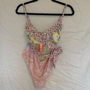 River Island Floral One Piece Swimsuit NWT